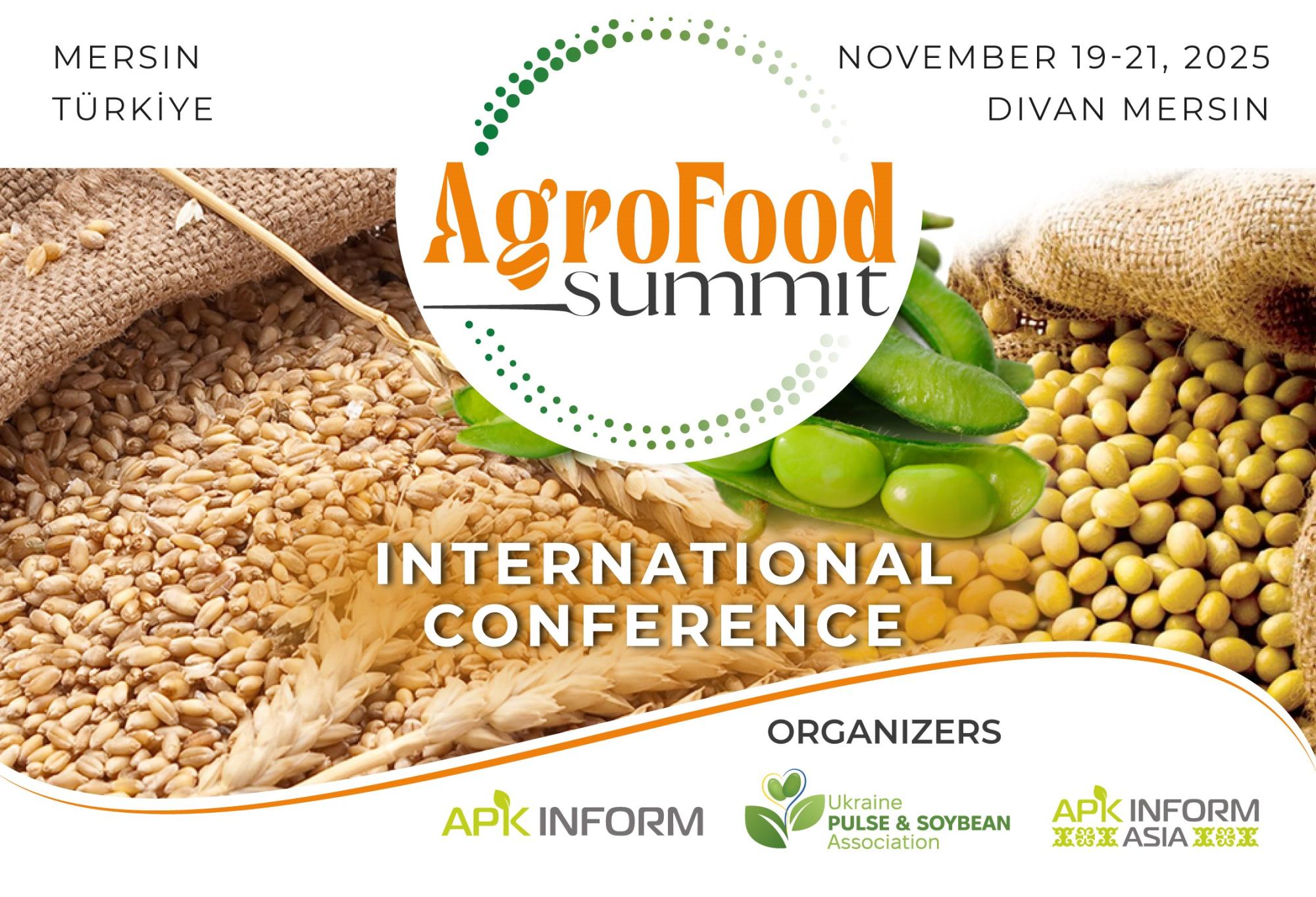 Международная конференция AgroFood Summit 2025 пройдет 19–21 ноября в Мерсине (Турция) - изображение